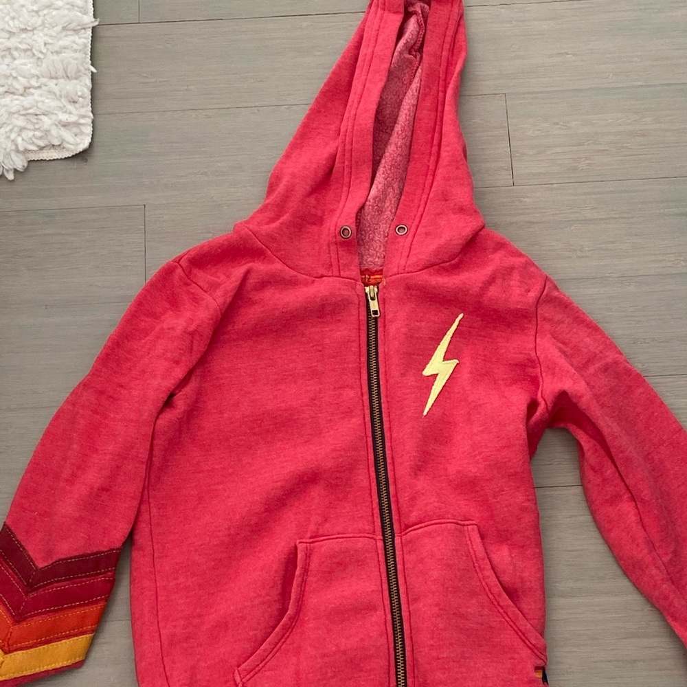 Aviator Nation red lightning bolt hoodie